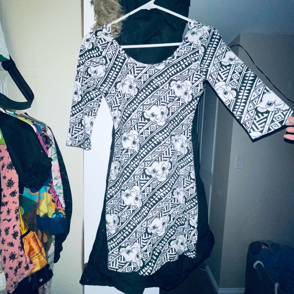 Disney Simba Lion King - Black And White Dress
